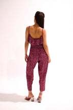 Printed Silk Satin Jumpsuit