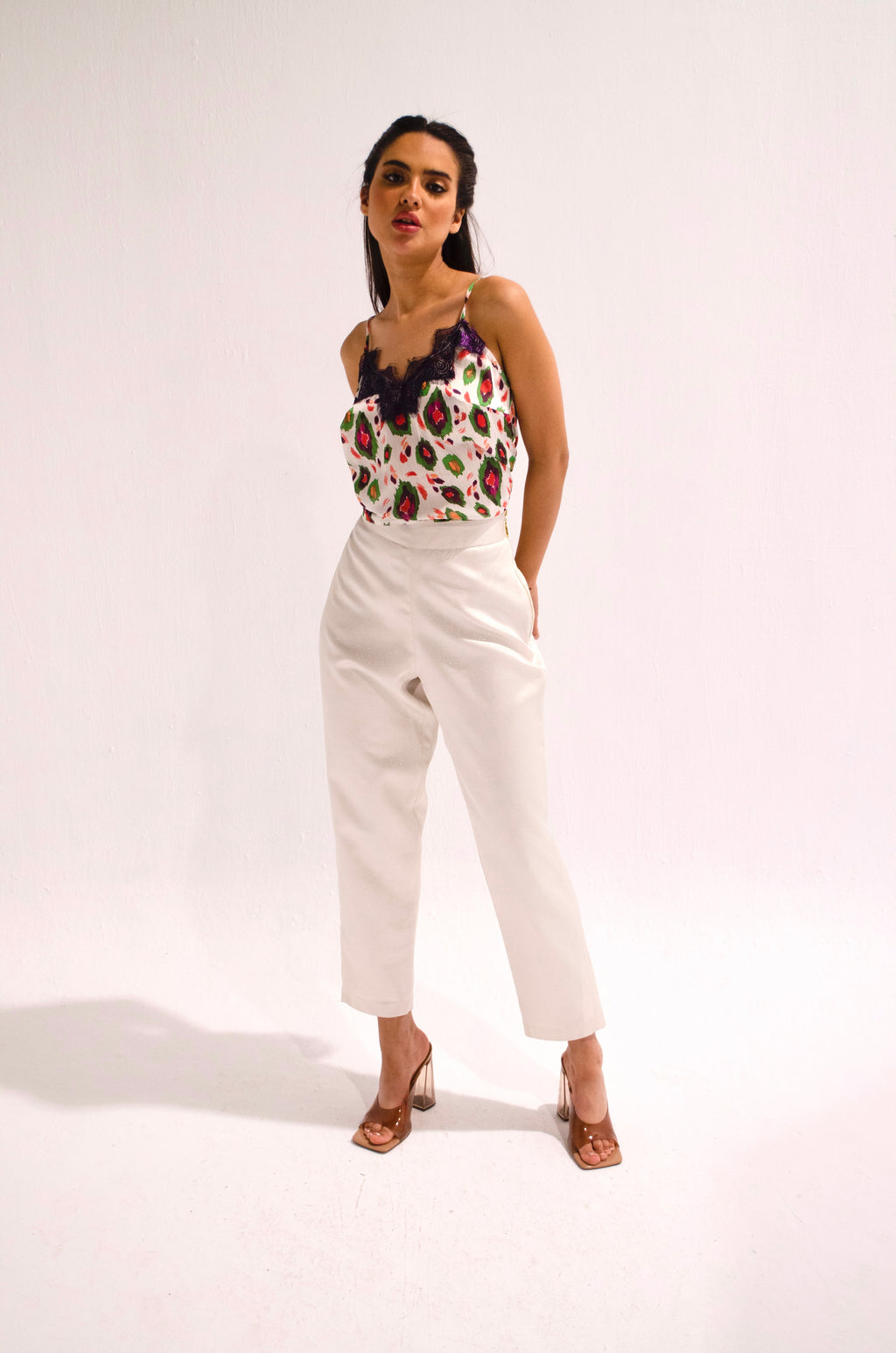 Printed Satin Top