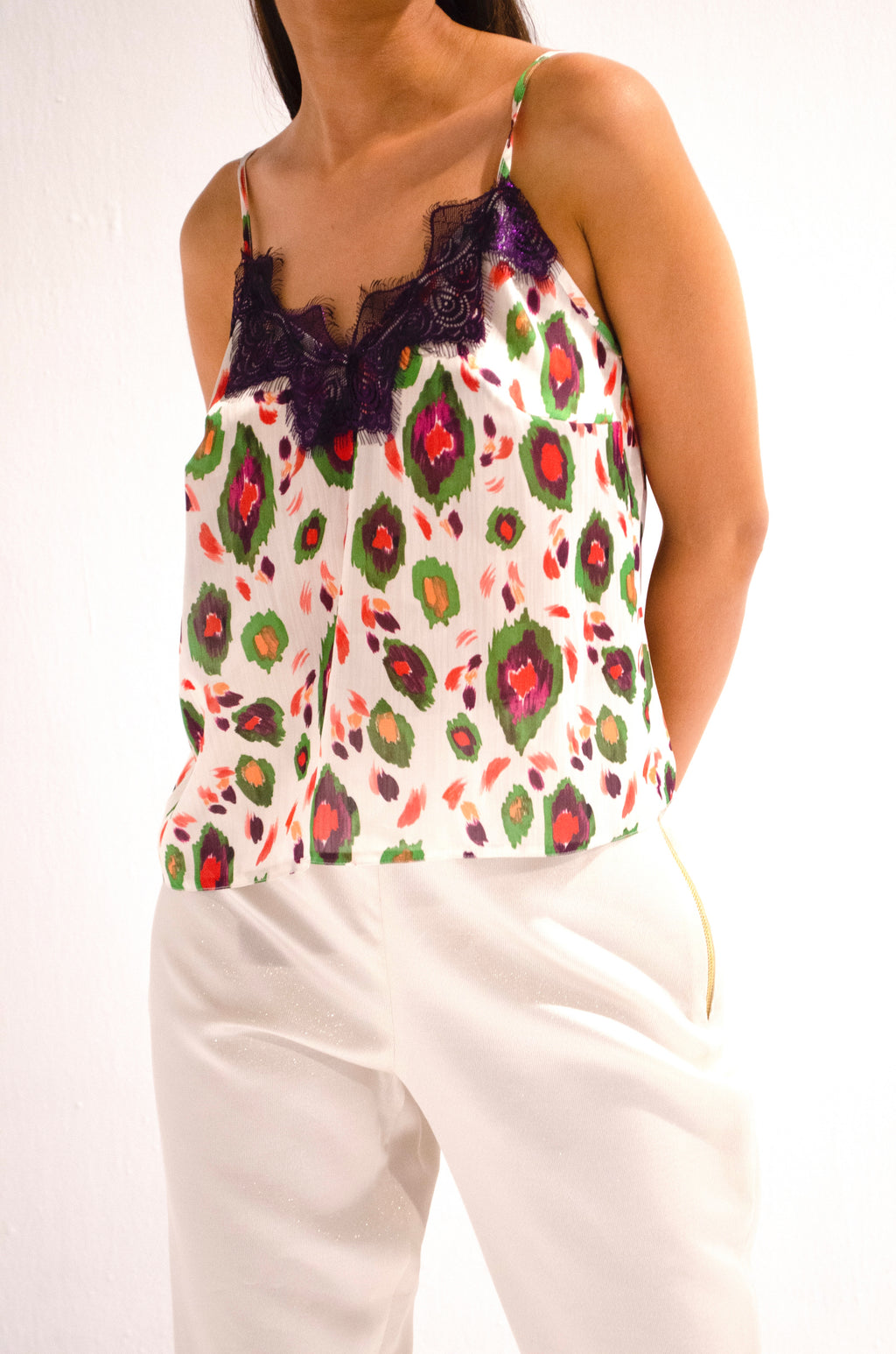 Printed Satin Top