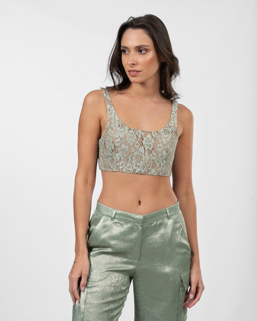 Lace Mint Green Top
