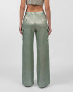 Shimmery baby blue cargo pants