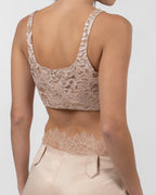 Power Pink Lace Crop Top