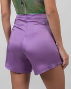 Purple Satin Shorts