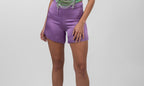 Purple Satin Shorts