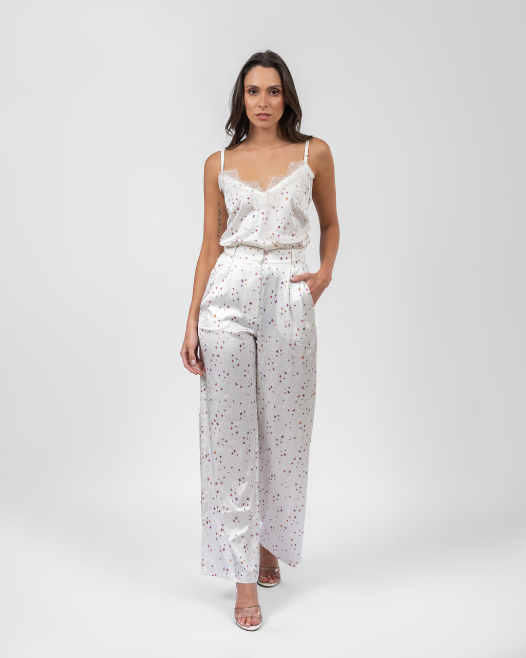 White Printed Camisole