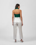 Shimmery Emerald Halterneck Top