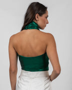 Shimmery Emerald Halterneck Top