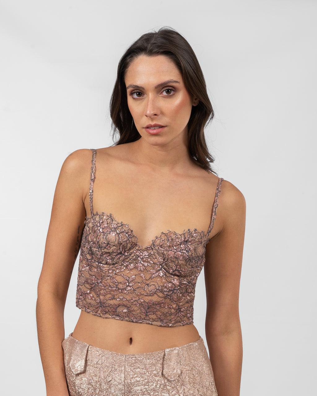 Rose Gold Lace Corset