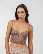 Rose Gold Lace Corset