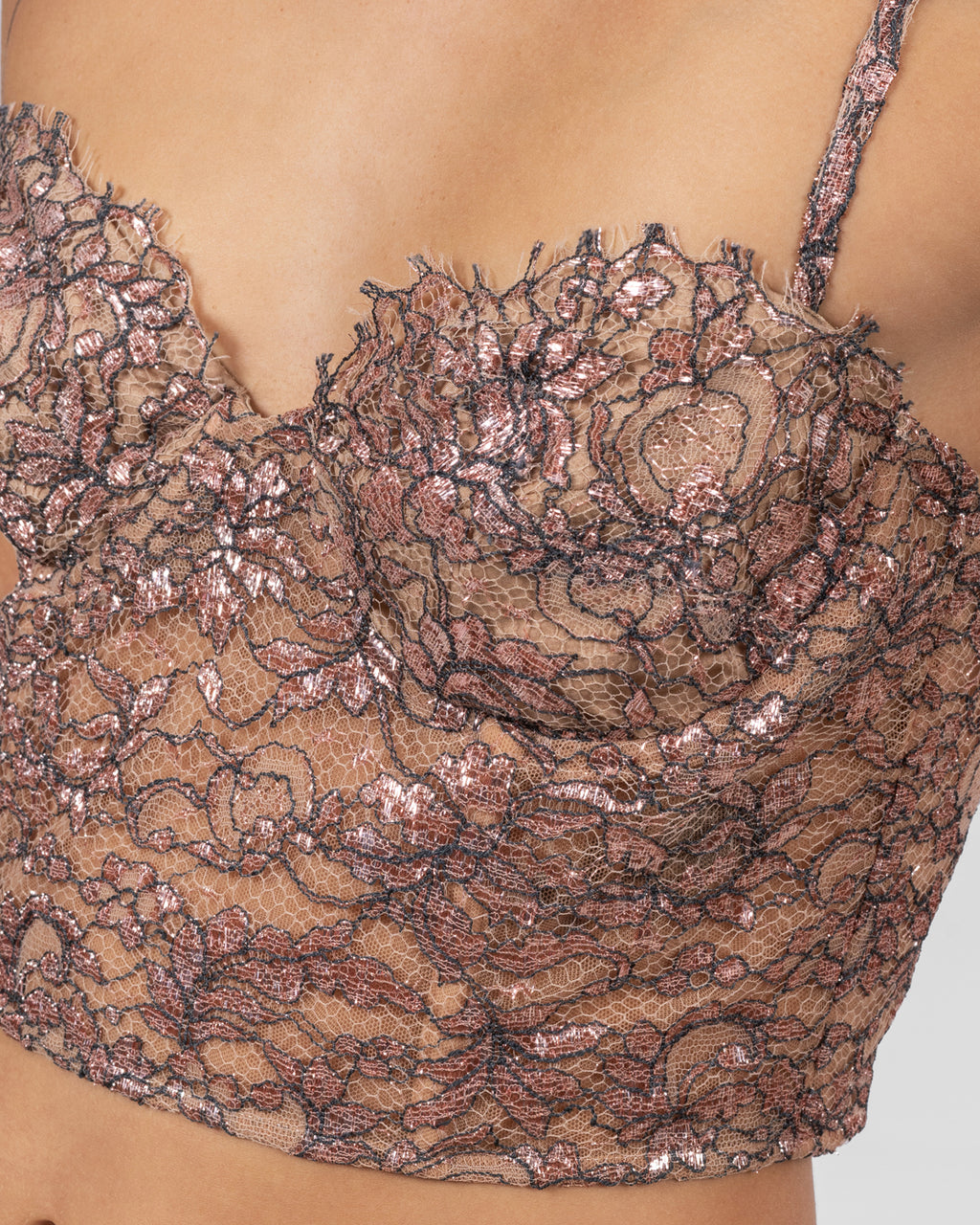 Rose Gold Lace Corset