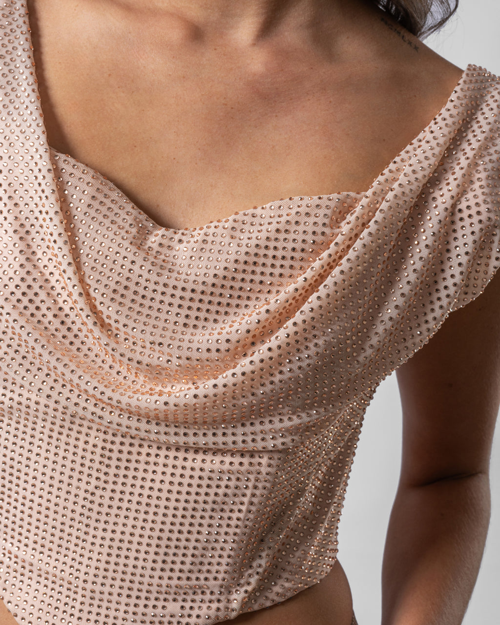 Powder Pink Strass Corset