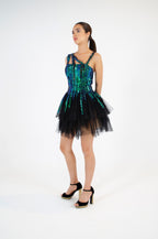 Enchanting Blue-Green Sequin Dress