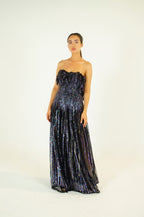 Opulent Asymmetrical Sequin Dress