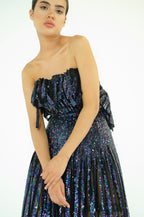Opulent Asymmetrical Sequin Dress