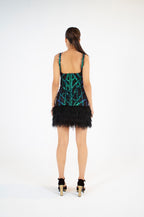 Opulent Blue-Green Sequin Dress
