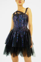 Enchanting Purple-Blue Sequin Dress