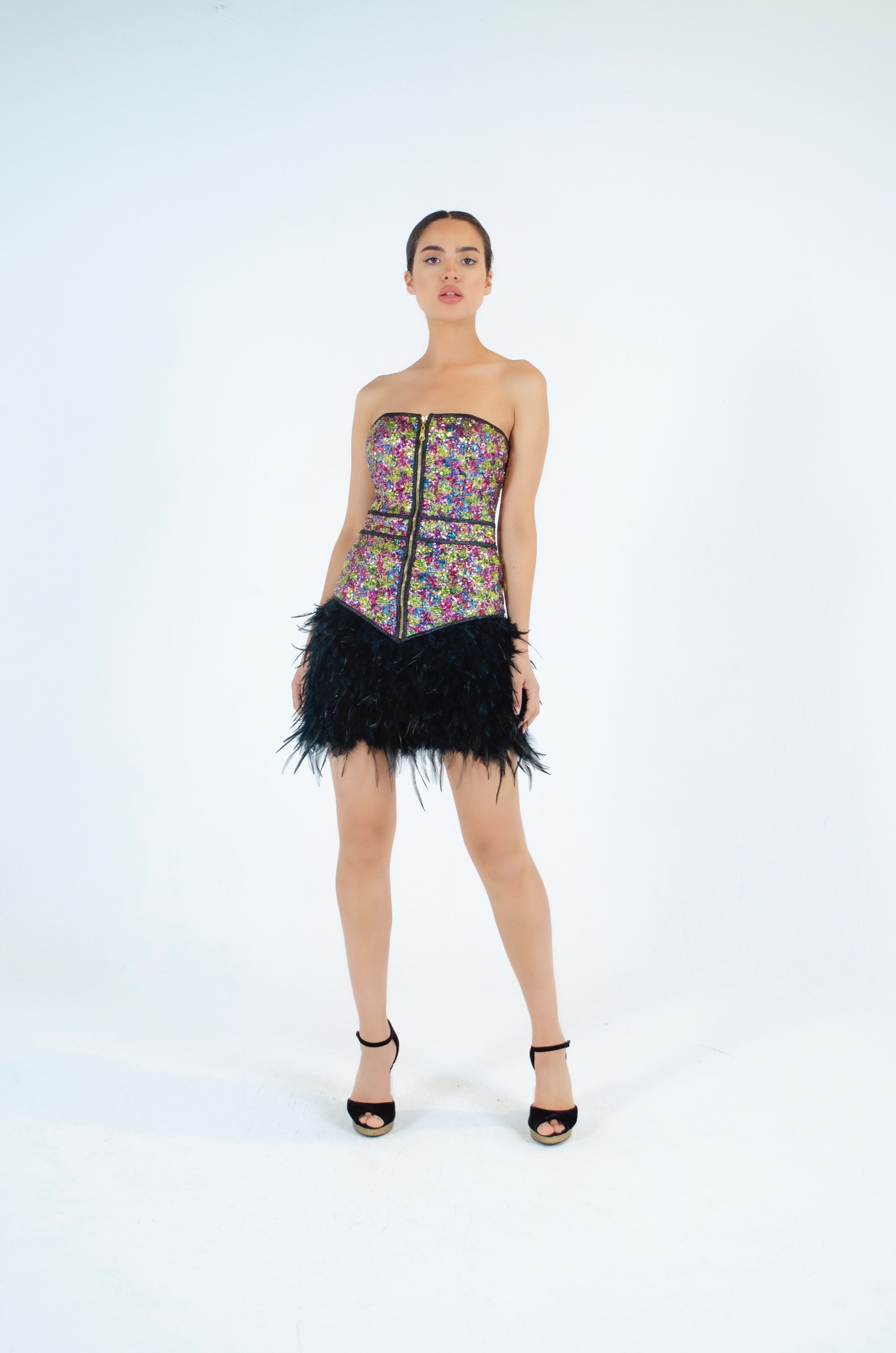Luxurious Multi-colored Sequin Dress