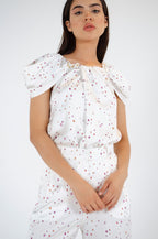Puff Sleeve Gathered Top