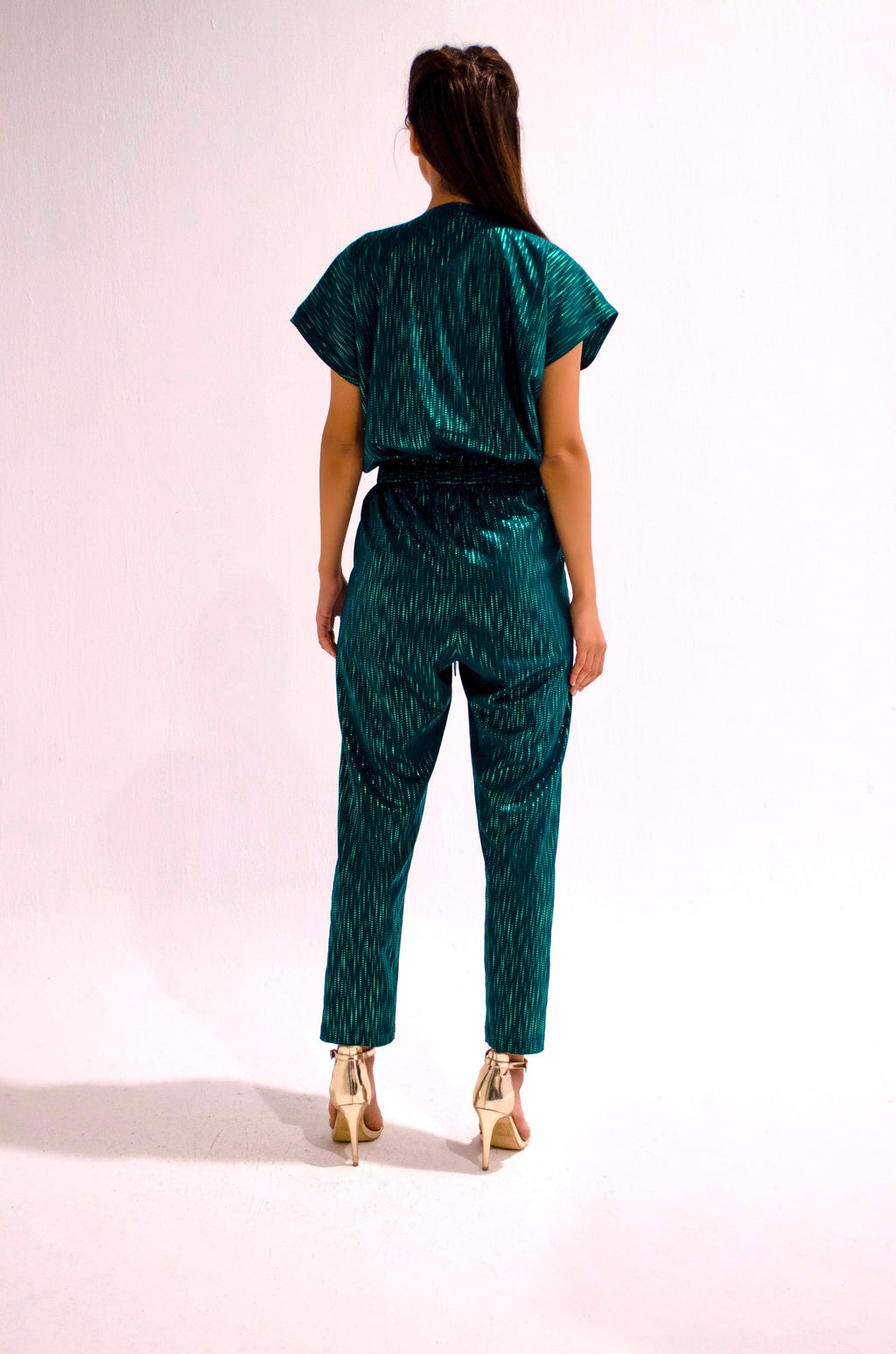Deep Green Belted Jumpsuit