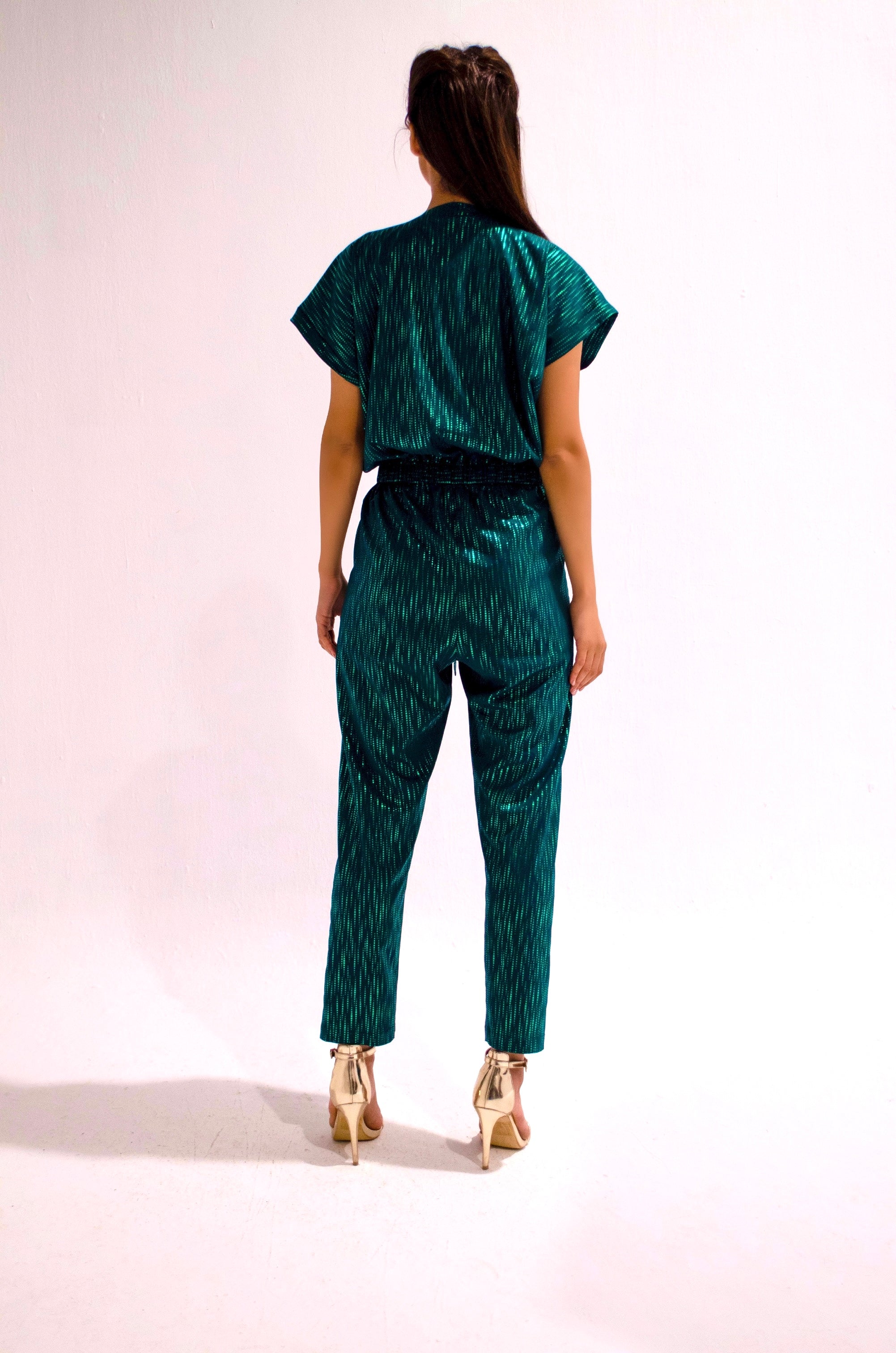 Deep Green Belted Jumpsuit