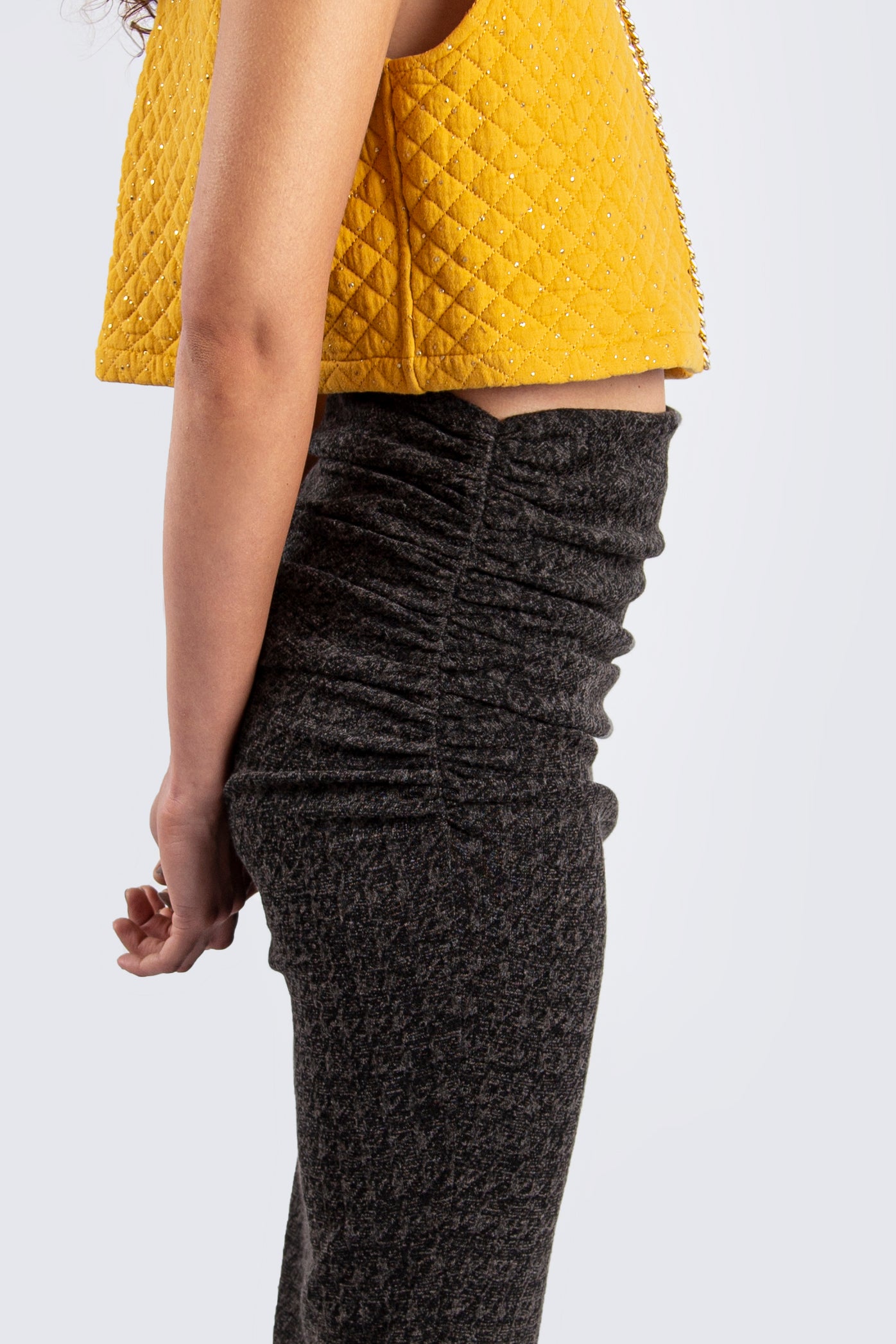Dark Grey Skirt with Slit