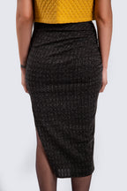 Dark Grey Skirt with Slit