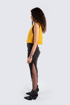 Dark Grey Skirt with Slit