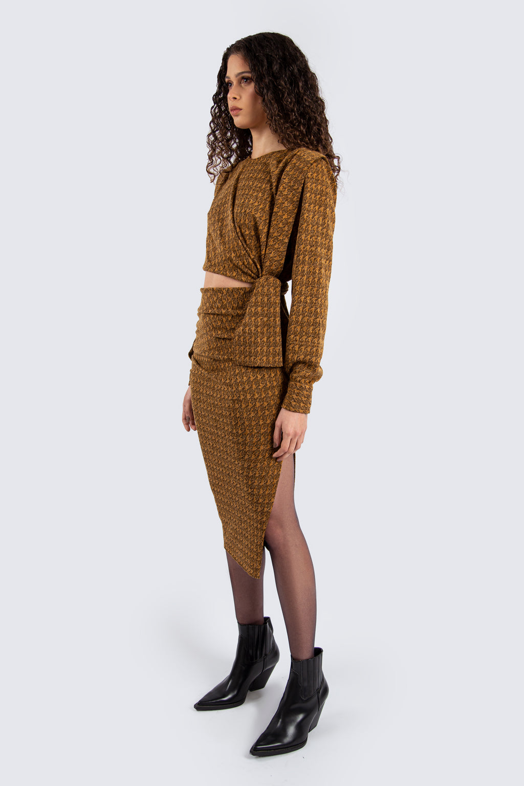 Wool Skirt With Slit