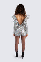 Sequins Ruffles Romper