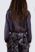 Sheer Transparent Top with Zipper
