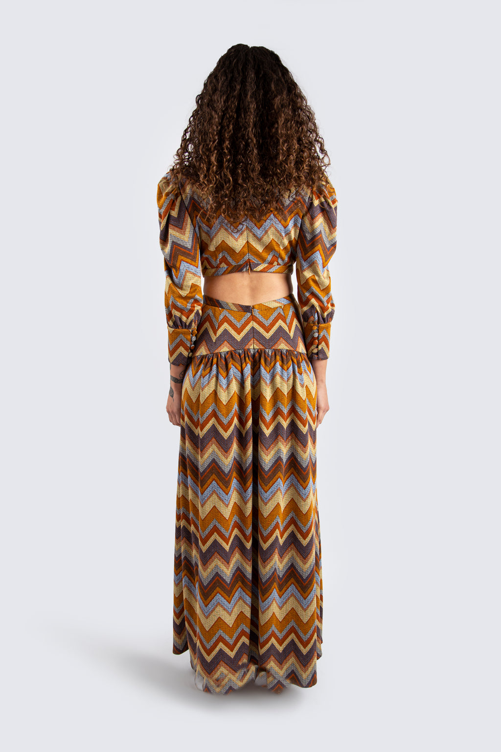 Aztec Print Maxi Dress with Side Cut Outs