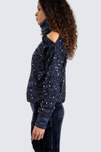 Sequin Navy Blue Pullover