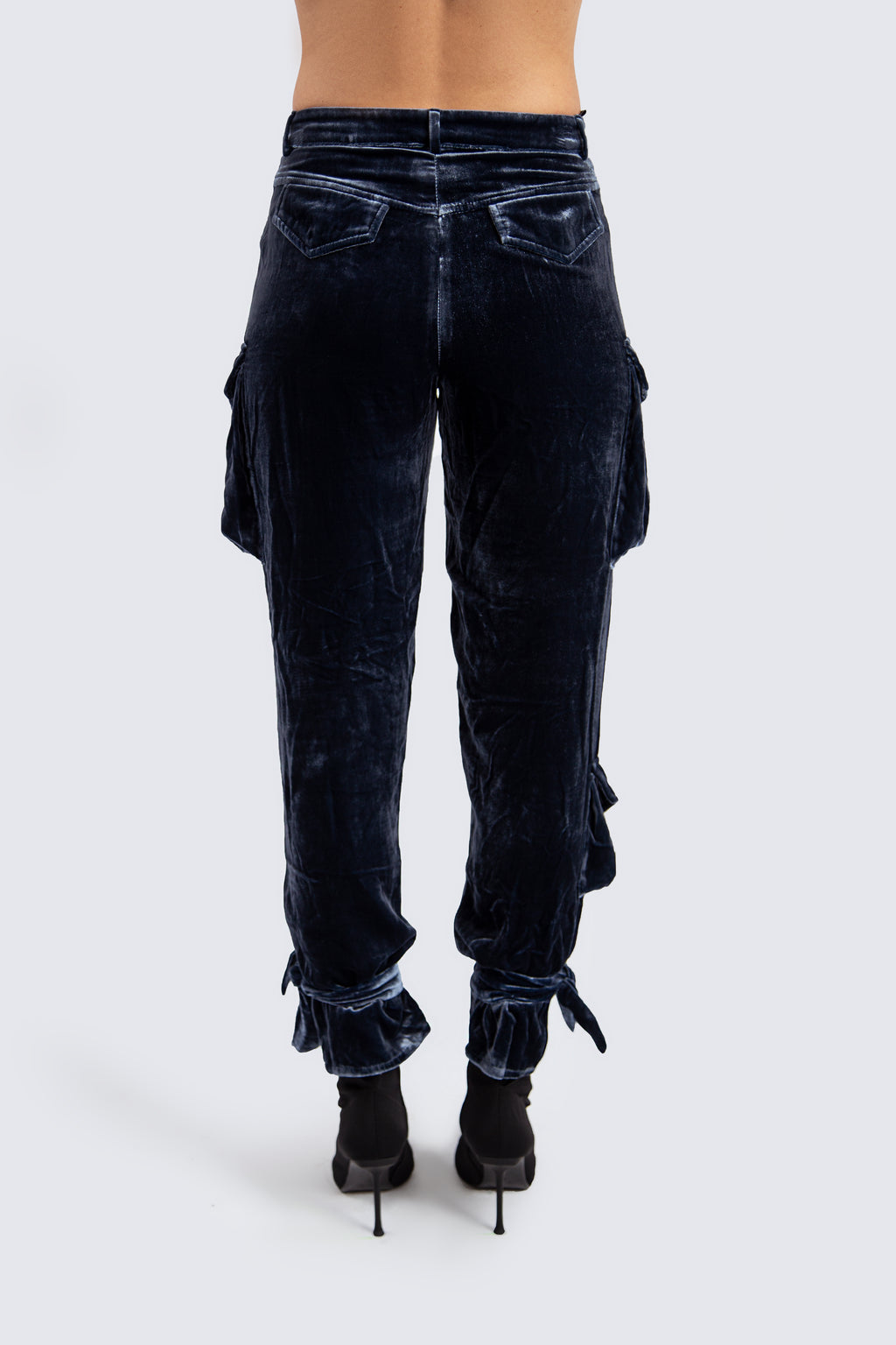Navy Velvet Joggers