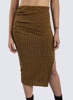 Wool Skirt With Slit