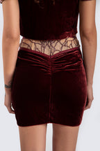 Burgundy Mini Skirt