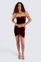 Burgundy Mini Skirt