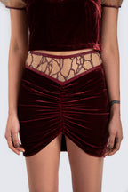 Burgundy Mini Skirt