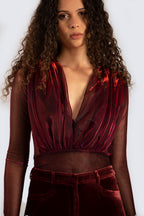Shimmer V-Cut Bodysuit