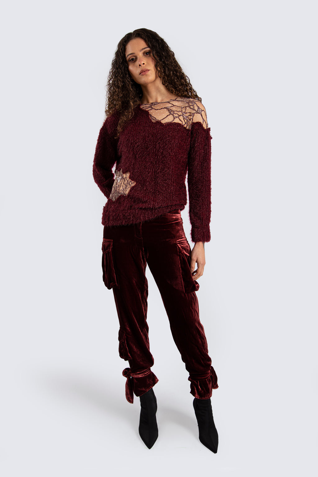 Burgundy Cargo Pants