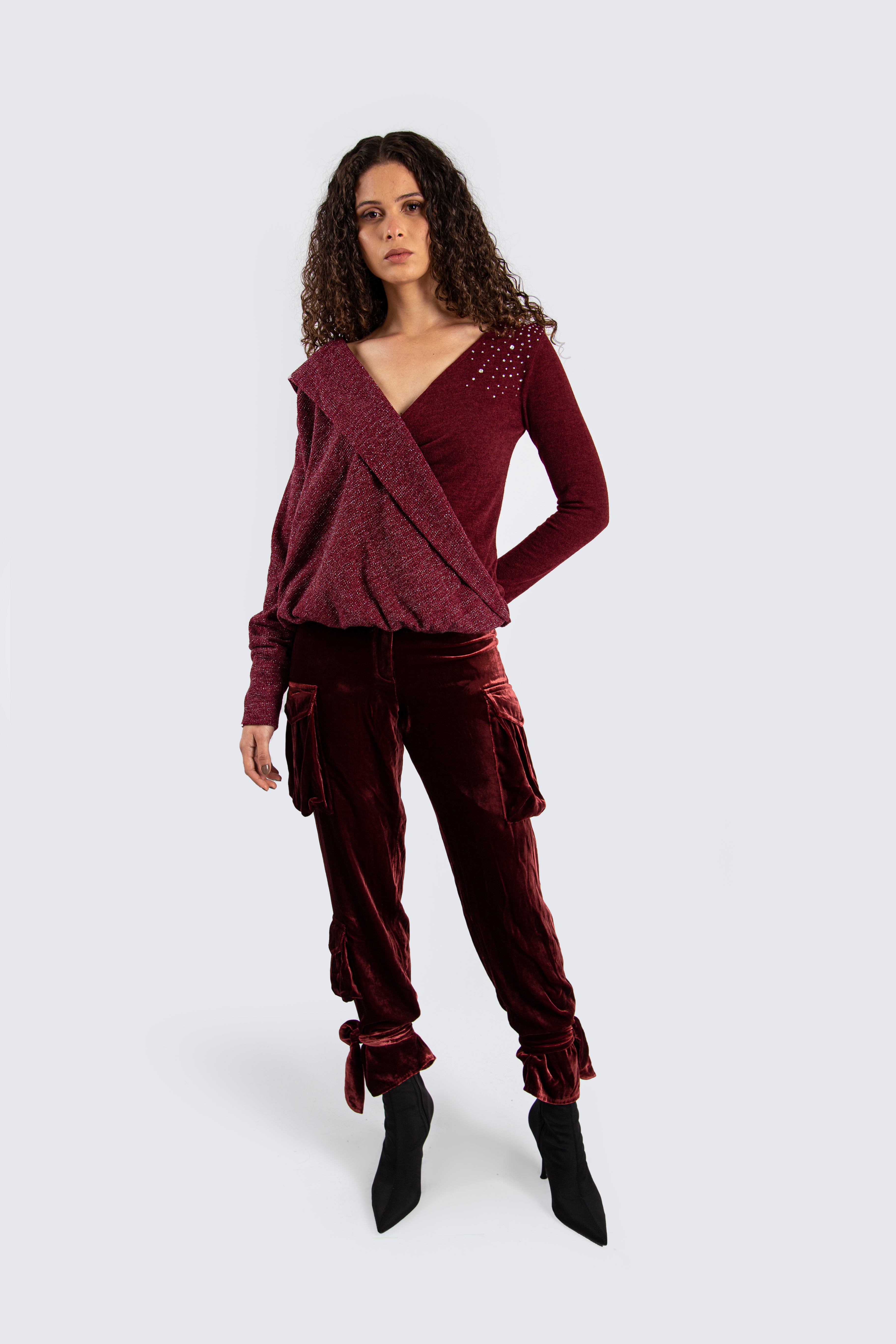 Burgundy Cargo Pants