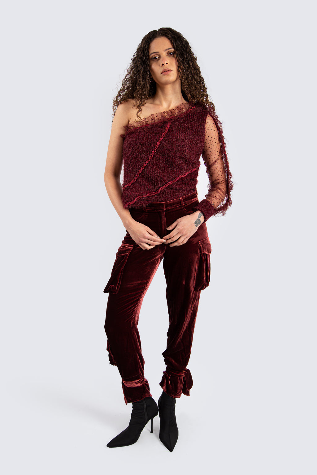 Burgundy Cargo Pants