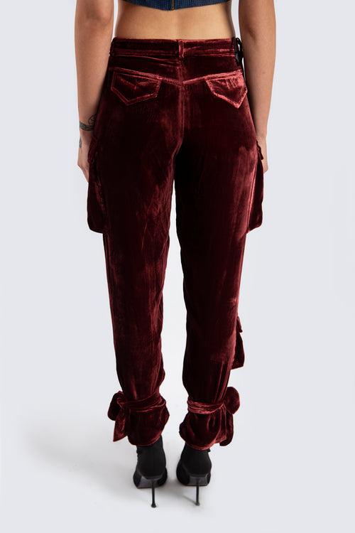 Burgundy Cargo Pants