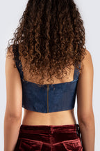Blue Crop Top