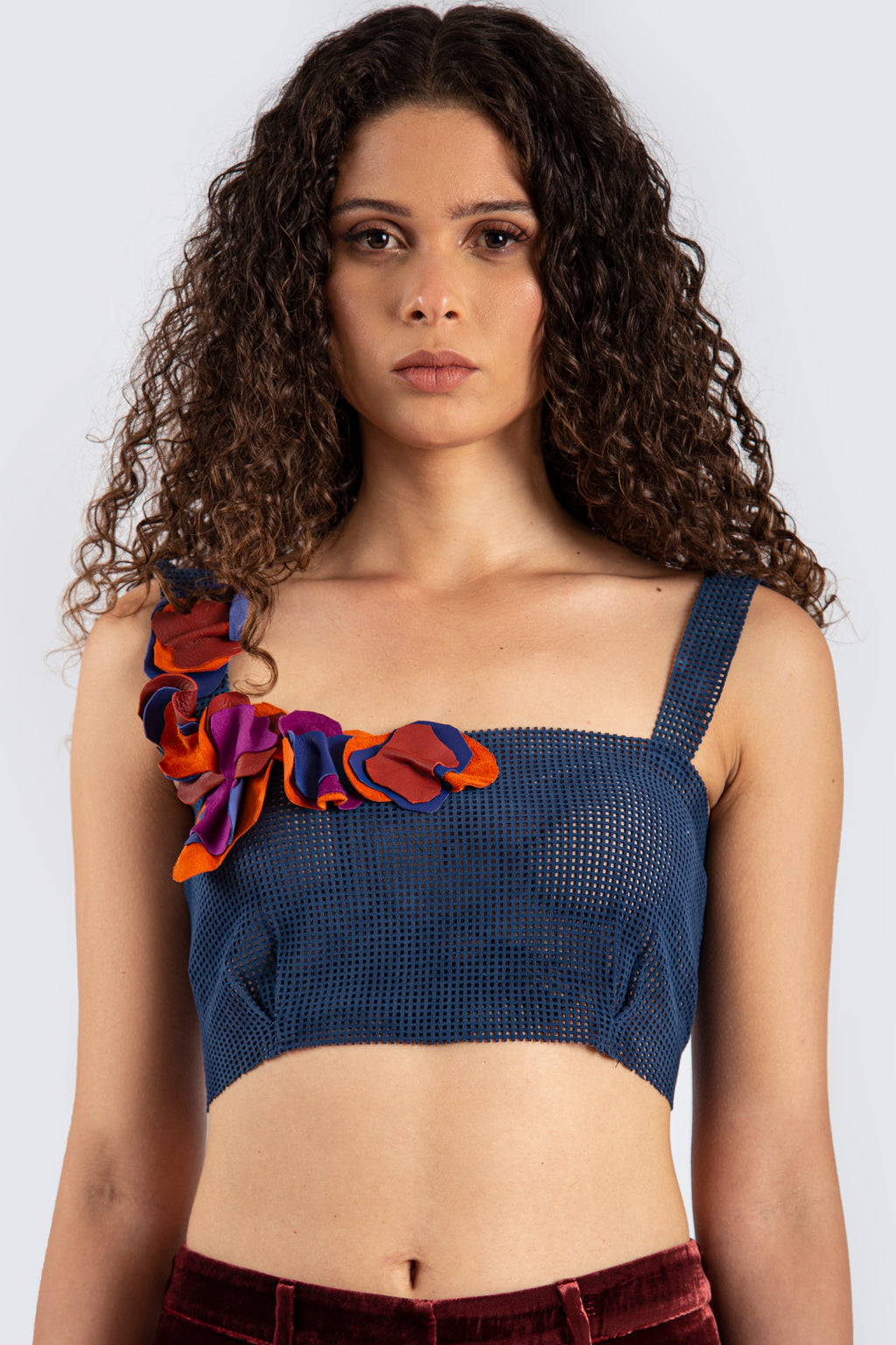 Blue Crop Top
