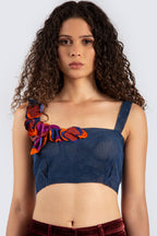 Blue Crop Top