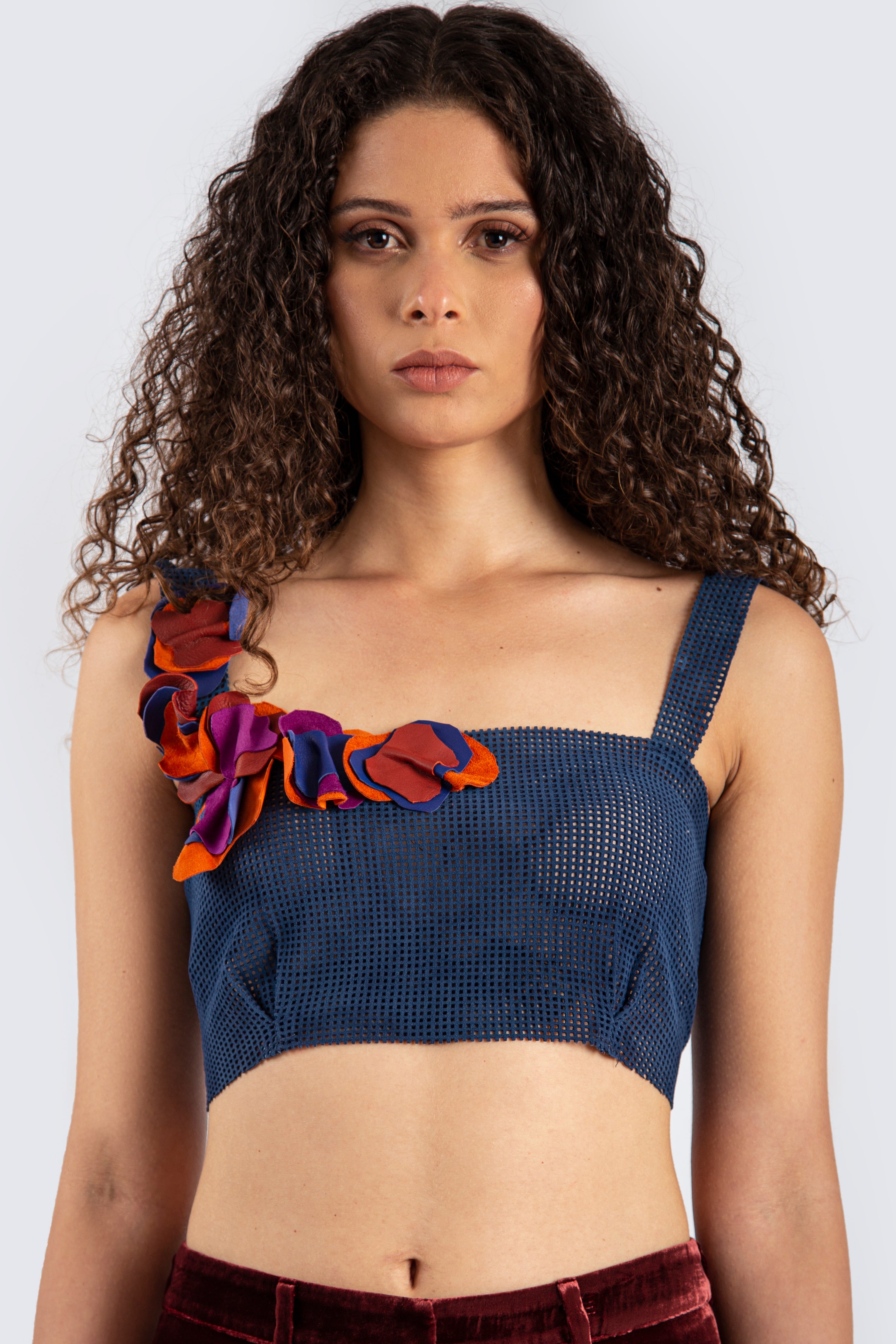 Blue Crop Top